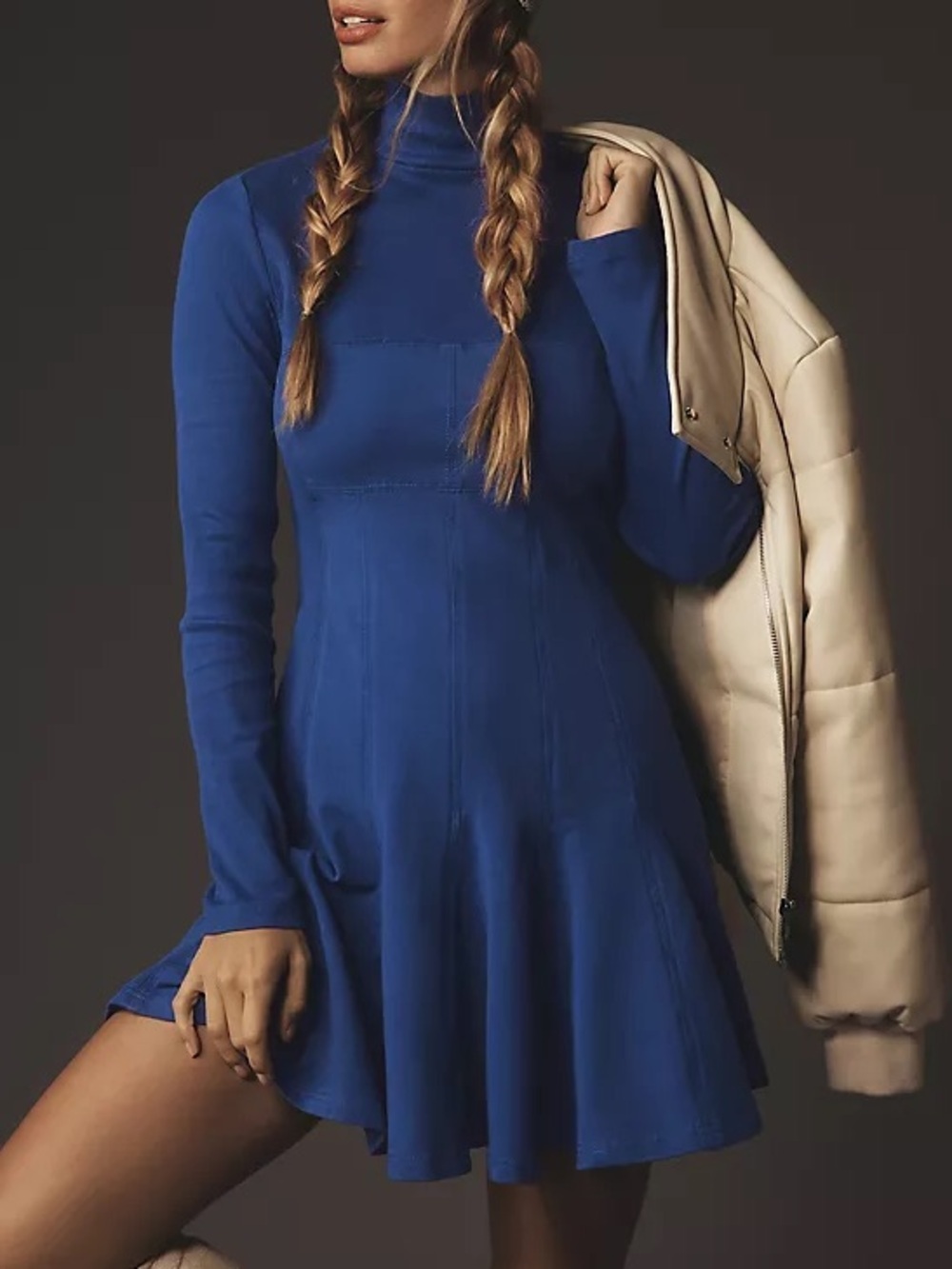 Daily Practice by Anthropologie Long-Sleeve Mini Swing Dress Medium